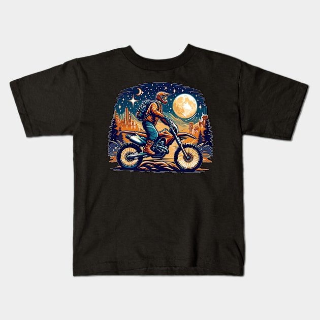 Motocross Kids T-Shirt by Vehicles-Art